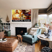 Fyon One Nation Under God, Christian Cross, American Eagle Flag  41136 Indoor and outdoor banner