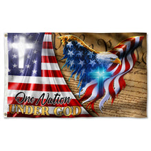 Fyon One Nation Under God, We The People, Christian Cross American Eagle Flag 41134 Indoor and outdoor banner