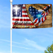 Fyon One Nation Under God, We The People, Christian Cross American Eagle Flag 41134 Indoor and outdoor banner