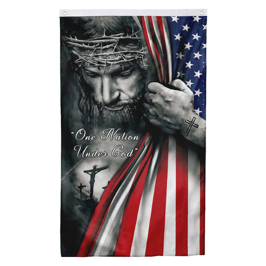 Fyon One Nation Under God flag Indoor and outdoor banner
