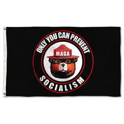 Fyon Only You Can Prevent Socialism Flag Smoky Bear Flag Banner