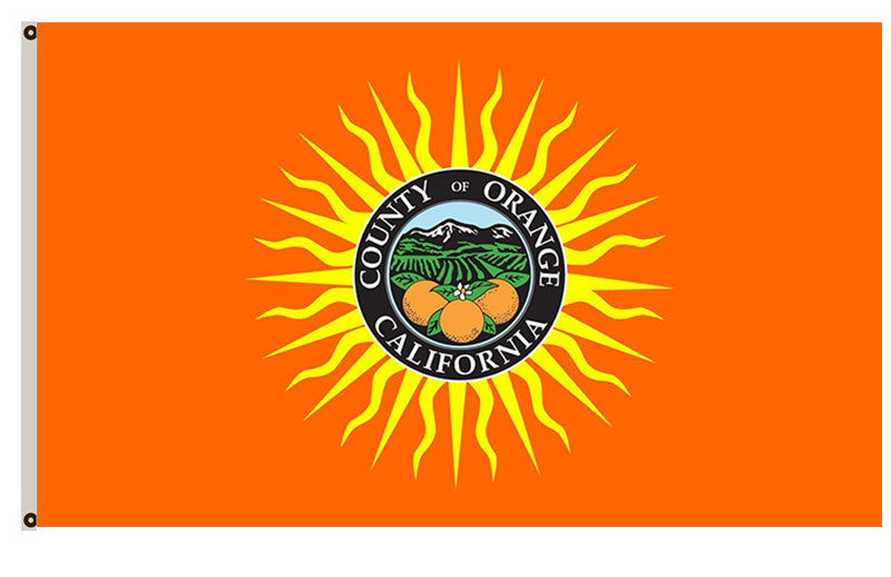 Orange County  in Southern California banner landscape flag