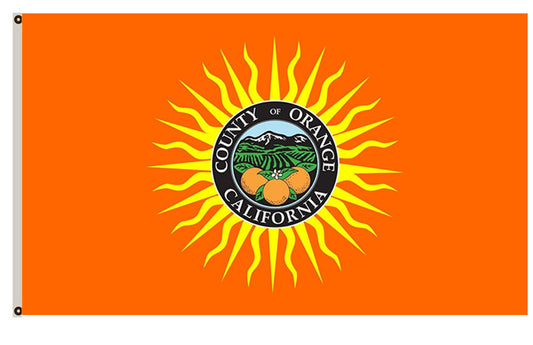 Orange County  in Southern California banner landscape flag
