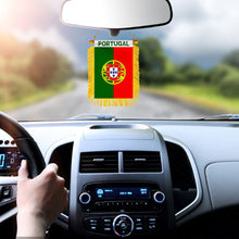 Portugal Mini Car Rearview Mirror Flag Banner - 2PC