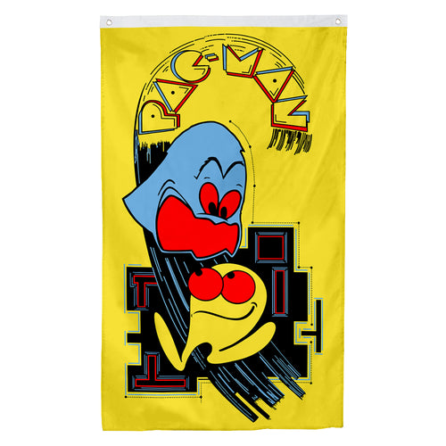 Fyon PacMan Arcade Video Game Flag Banner