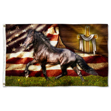 Fyon Patriotic Faith Horse American Flag 41749   Indoor and outdoor banner