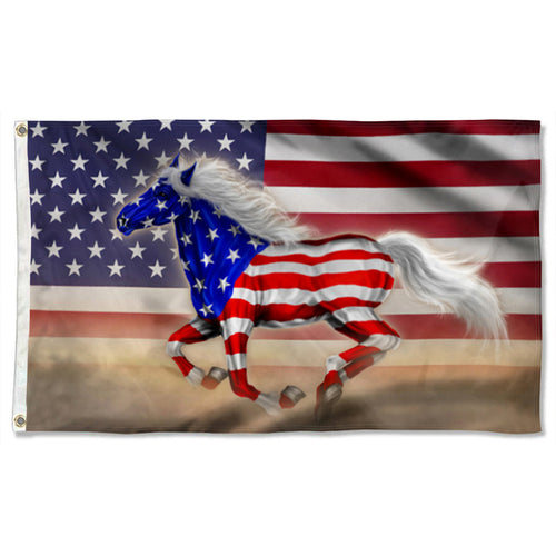 Fyon Patriotic Horse American Flag 41772   Indoor and outdoor banner