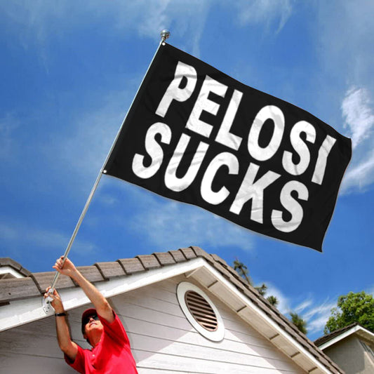 Fyon Pelosi Sucks Flag Indoor and Outdoor Banner