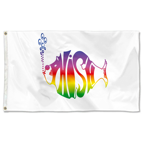 Fyon Phish Flag White Indoor and outdoor banner