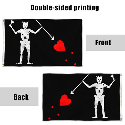 Fyon Pirate of Blackbeard (Edward Teach) Flag Banner