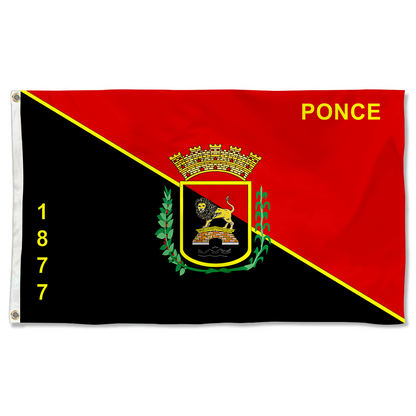 Fyon Ponce, Puerto Rico flag 1877  banner