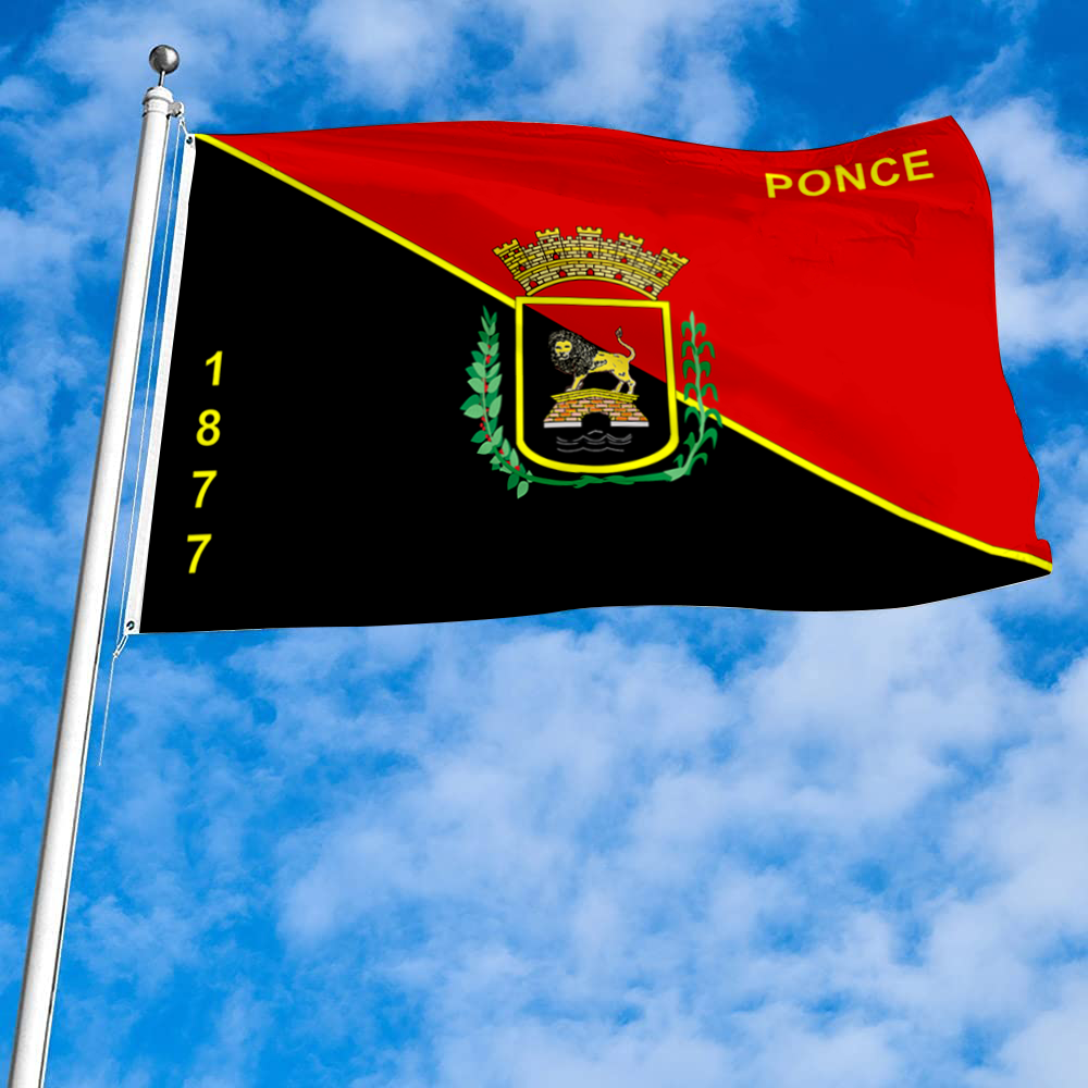 Fyon Ponce, Puerto Rico flag 1877  banner