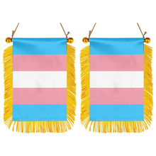 Pride Mini Car Rearview Mirror Flag Banner - 2PC