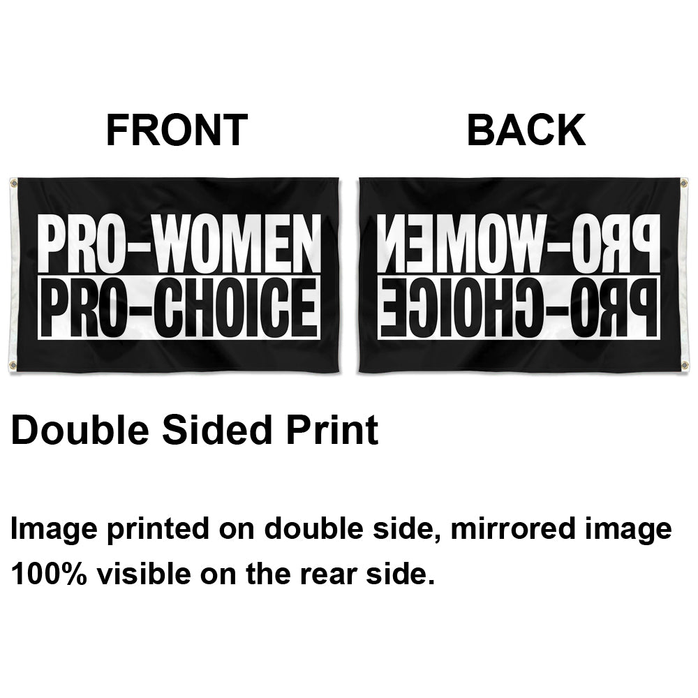 Fyon Pro Women Pro Choice Flag Banner Black