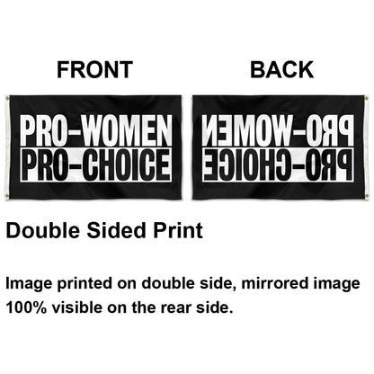 Fyon Pro Women Pro Choice Flag Banner Black