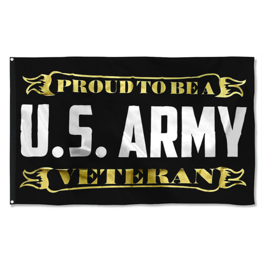 Fyon Proud to be U.S. Army Veteran Flag Indoor and outdoor banner