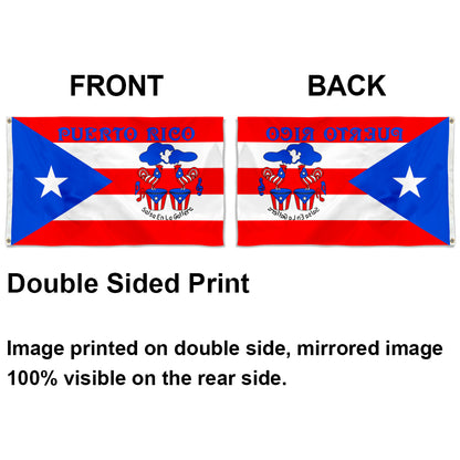 Puerto Rico Boricua Salsa En La Gallera Premium Flag Banner