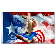 Fyon Puerto Rico Christian Cross Flag 41310 Indoor and outdoor banner