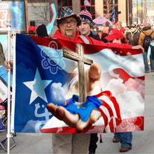 Fyon Puerto Rico Christian Cross Flag 41310 Indoor and outdoor banner