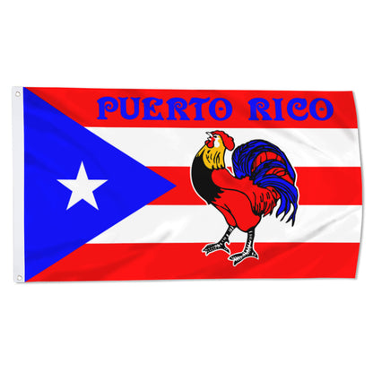 Fyon Custom Puerto Rico Cock Flag Banner