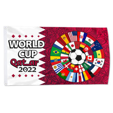 Fyon Qatar 2022 World Soccer Cup Flag -Circle Indoor and outdoor banner