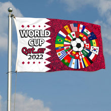 Fyon Qatar 2022 World Soccer Cup Flag -Circle Indoor and outdoor banner