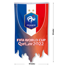 Fyon Qatar 2022 World Soccer Cup Flag for France Flag Banner 30x50inch