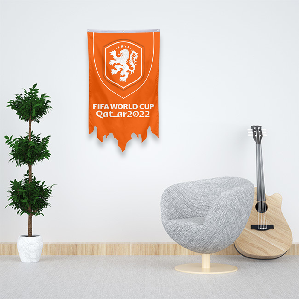 Fyon Qatar 2022 World Soccer Cup Flag for Netherlands Flag Banner