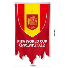 Fyon Qatar 2022 World Soccer Cup Flag for Spain Flag Banner 30x50inch