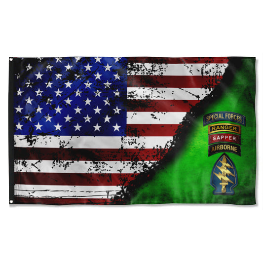 Fyon Quad Canopy SF Star & Stripes Flag Indoor and outdoor banner