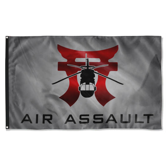Fyon Rakkasans Grey Air Assault Flag Indoor and outdoor banner