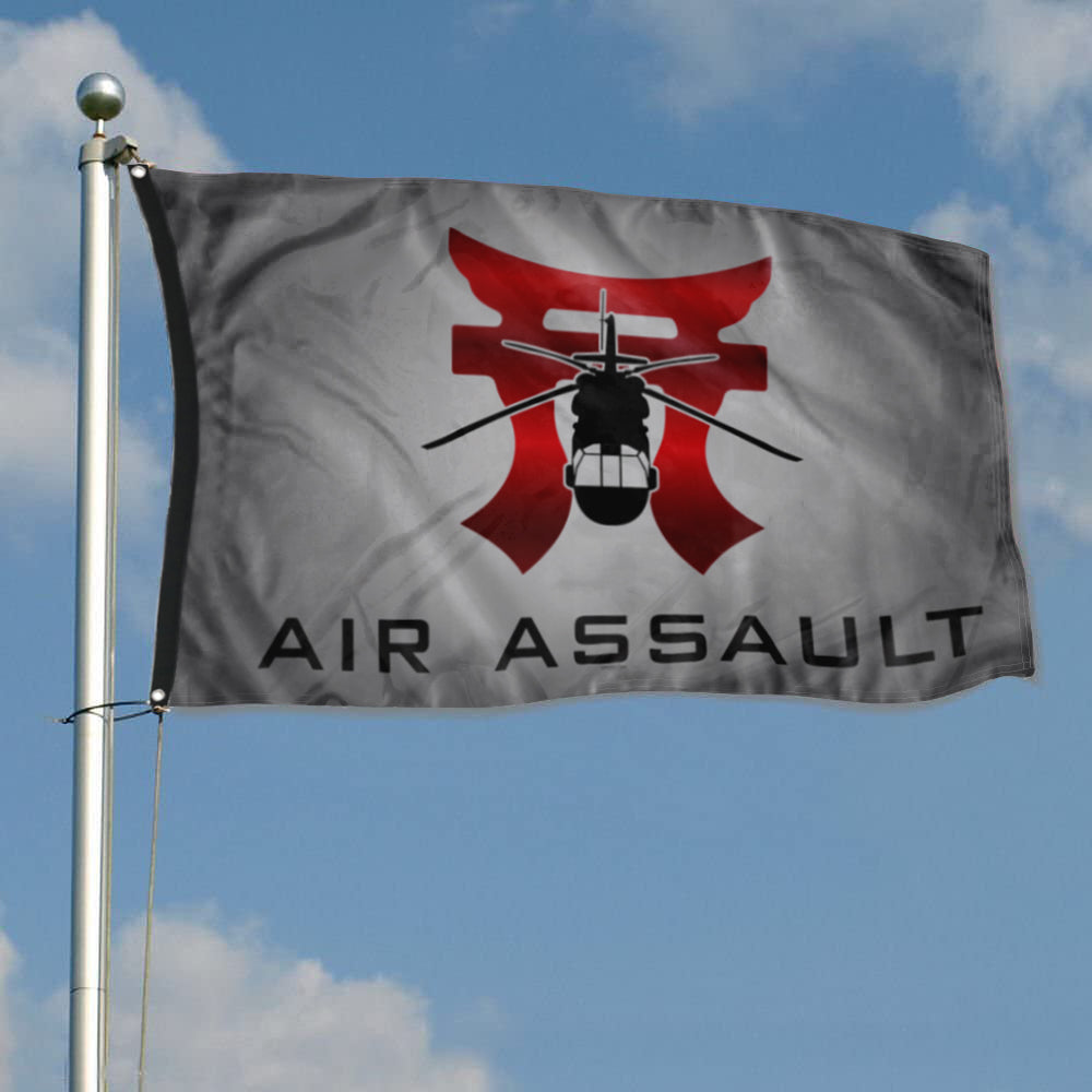 Fyon Rakkasans Grey Air Assault Flag Indoor and outdoor banner