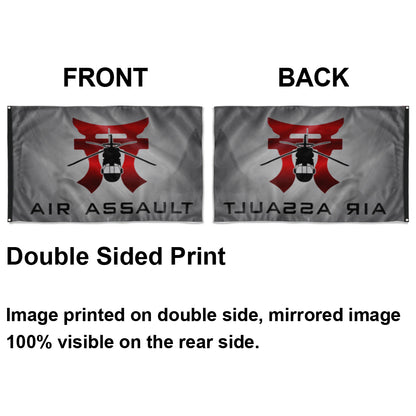 Fyon Rakkasans Grey Air Assault Flag Indoor and outdoor banner
