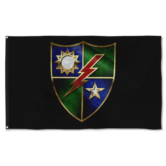 Fyon Ranger Regiment Crest Black Flag Indoor and outdoor banner