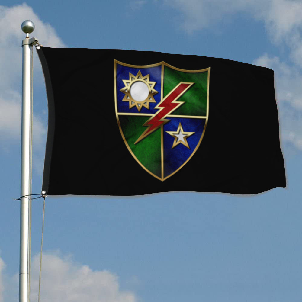 Fyon Ranger Regiment Crest Black Flag Indoor and outdoor banner