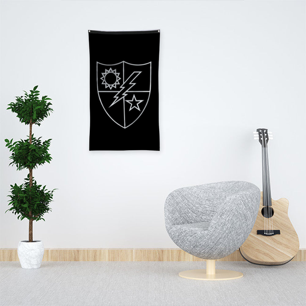 Fyon Ranger Regiment Crest Silver(Vertical) Flag Indoor and outdoor banner