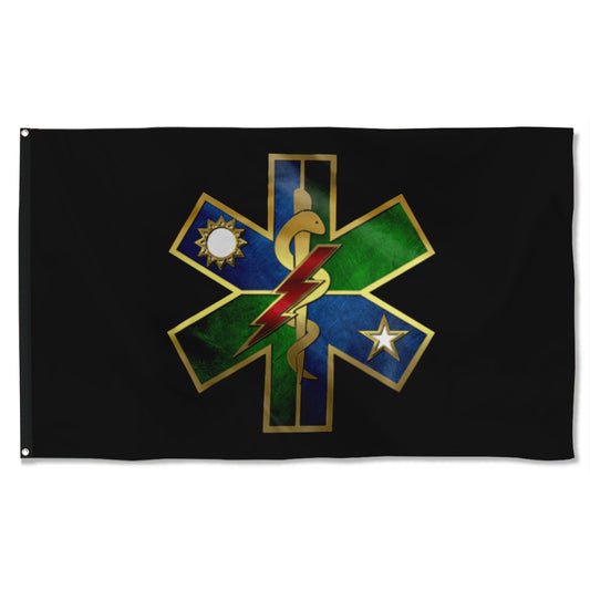 Fyon Ranger Regiment Medical Black Flag Indoor and outdoor banner