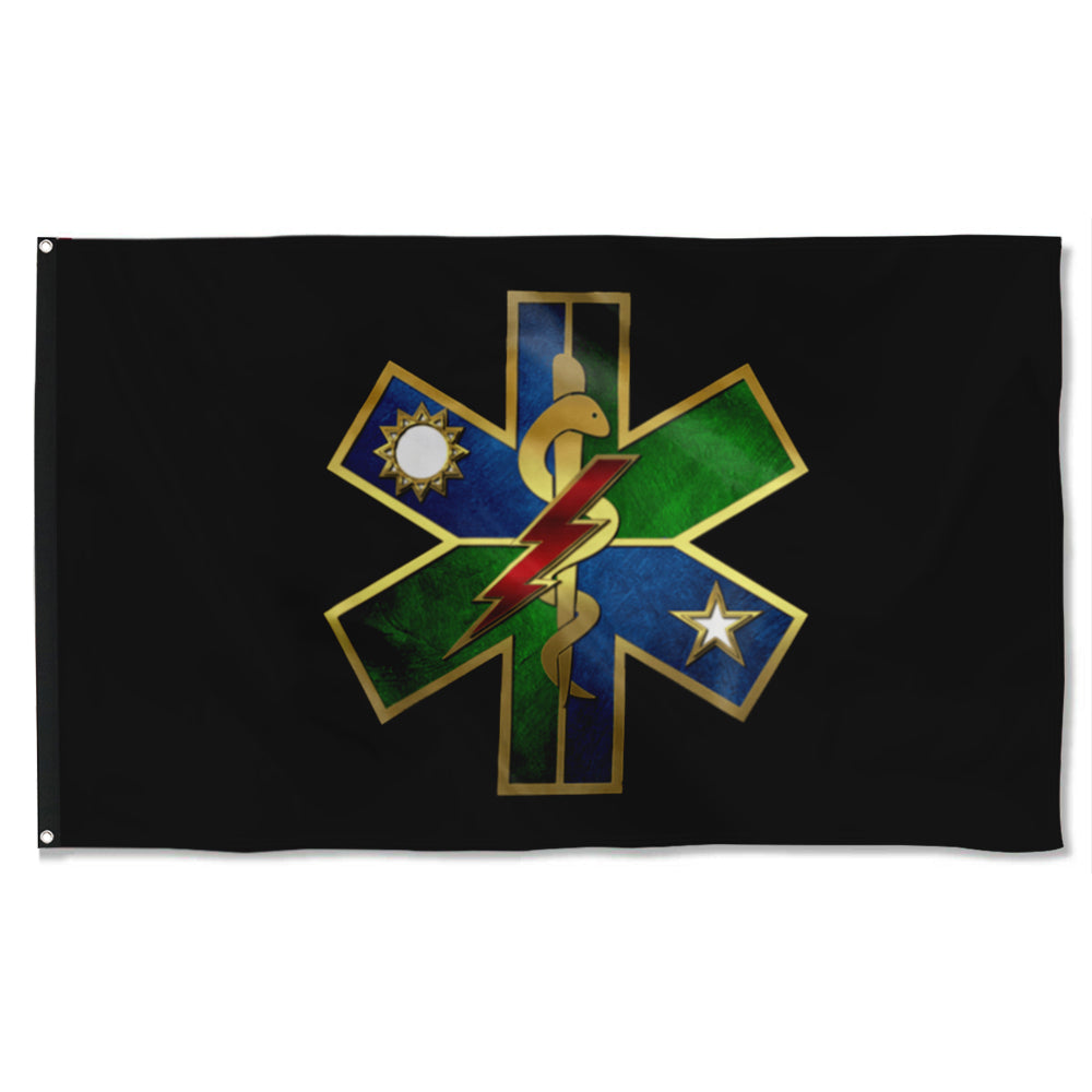 Fyon Ranger Regiment Medical Black Flag Indoor and outdoor banner