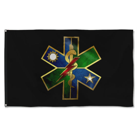 Fyon Ranger Regiment Medical Black Flag Indoor and outdoor banner