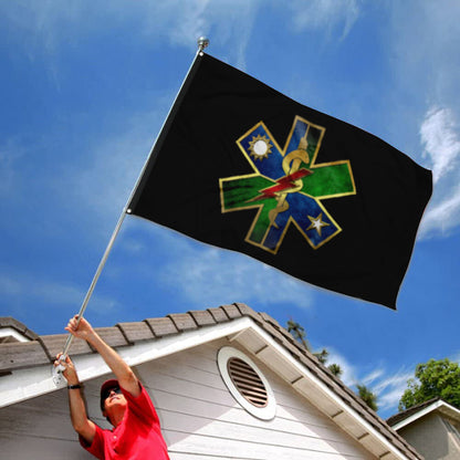 Fyon Ranger Regiment Medical Black Flag Indoor and outdoor banner