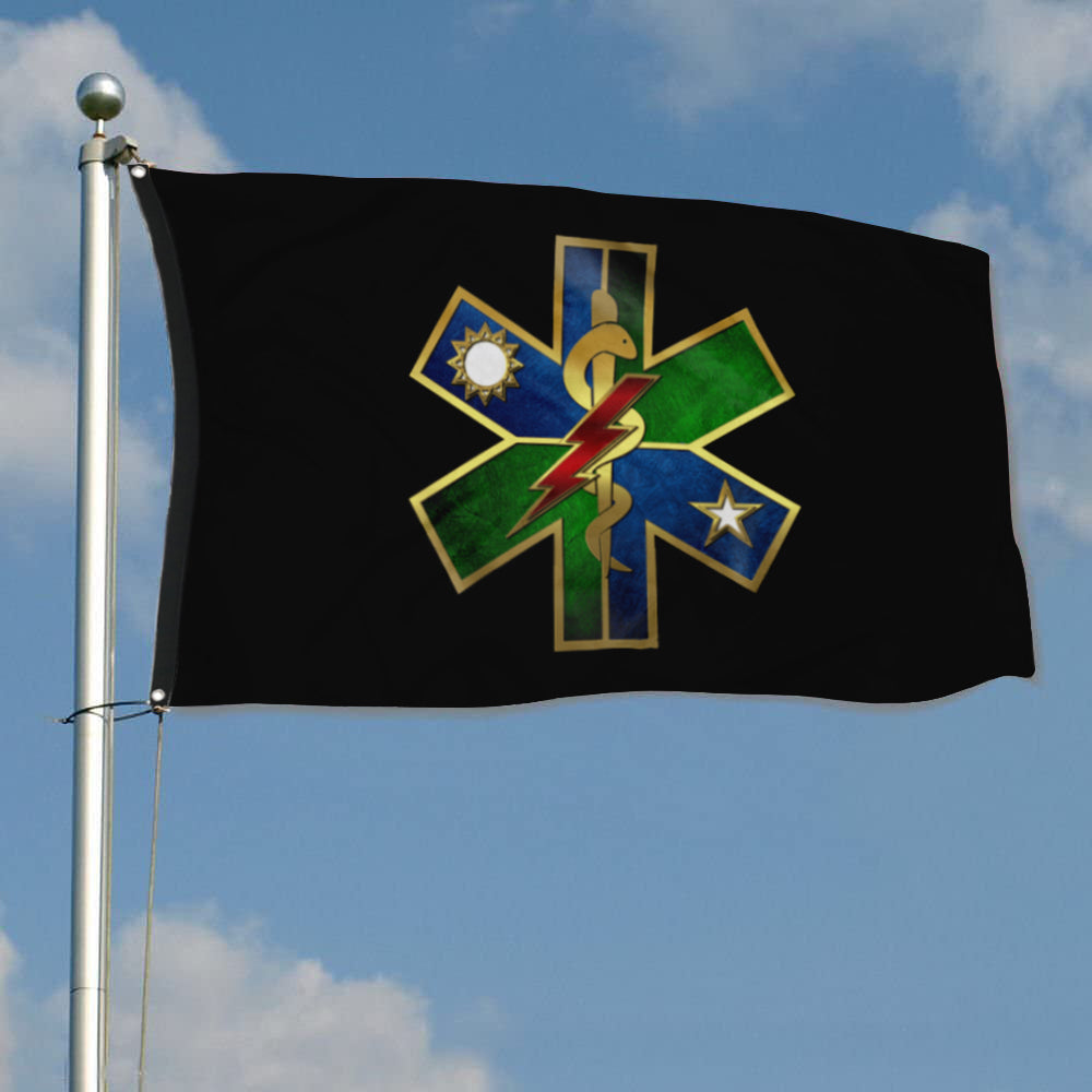 Fyon Ranger Regiment Medical Black Flag Indoor and outdoor banner