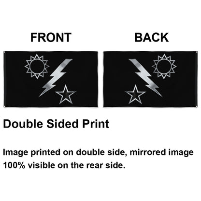 Fyon Ranger Regiment Silver Dui Flag Indoor and outdoor banner