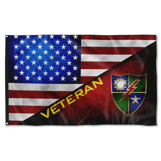 Fyon Ranger Regiment Stars and Stripes Veteran Flag Indoor and outdoor banner