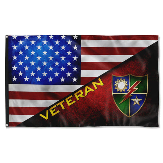 Fyon Ranger Regiment Stars and Stripes Veteran Flag Indoor and outdoor banner