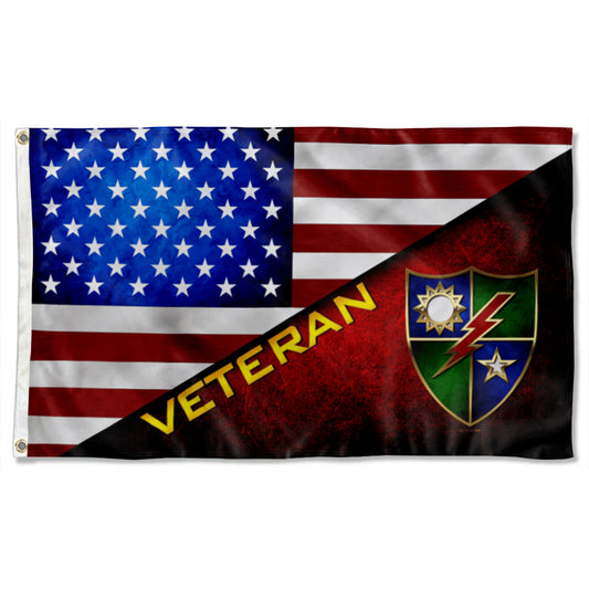 Fyon Ranger Regiment Stars and Stripes Veteran Flag Indoor and outdoor banner