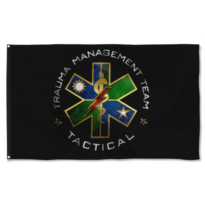 Fyon Ranger Regiment Trauma Management Team Black Flag Indoor and outdoor banner