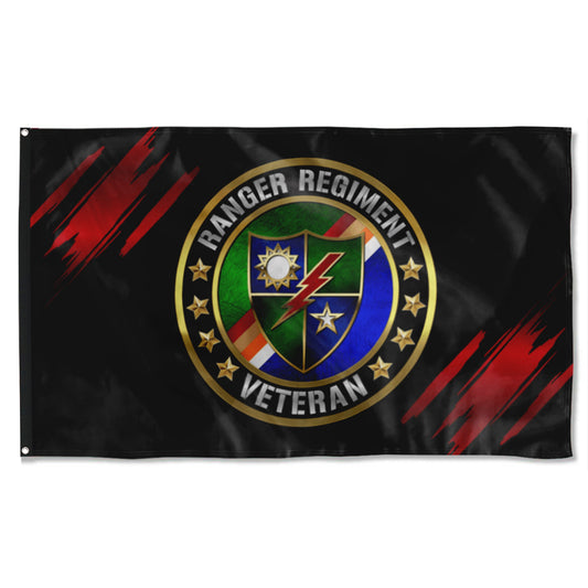Fyon Ranger Regiment Veteran Flag Indoor and outdoor banner