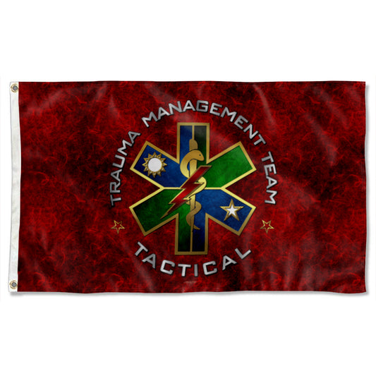 Fyon Ranger Trauma Management Team Black Flag Indoor and outdoor banner
