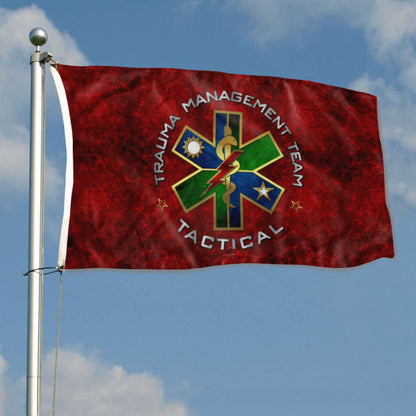 Fyon Ranger Trauma Management Team Black Flag Indoor and outdoor banner