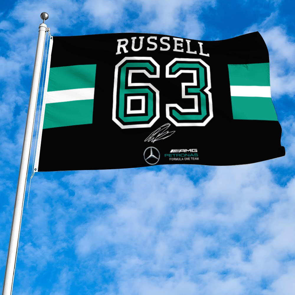 Fyon RUSSELL #63 Flag Banner